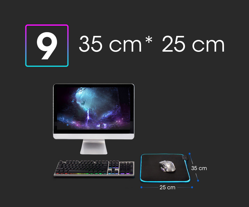 Rgb Led Gaming Mouse Pad Waterproof Large Keyboard Desk Mat_voghion.com