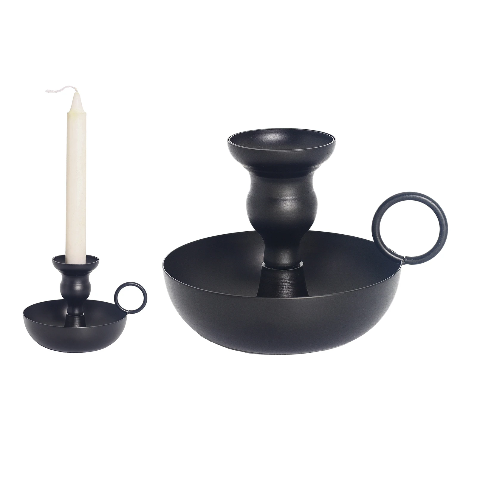 2 Candlestick Holders Black Candle Holder,Wrought Iron Taper Candle Holder,Iron Candle Holders 