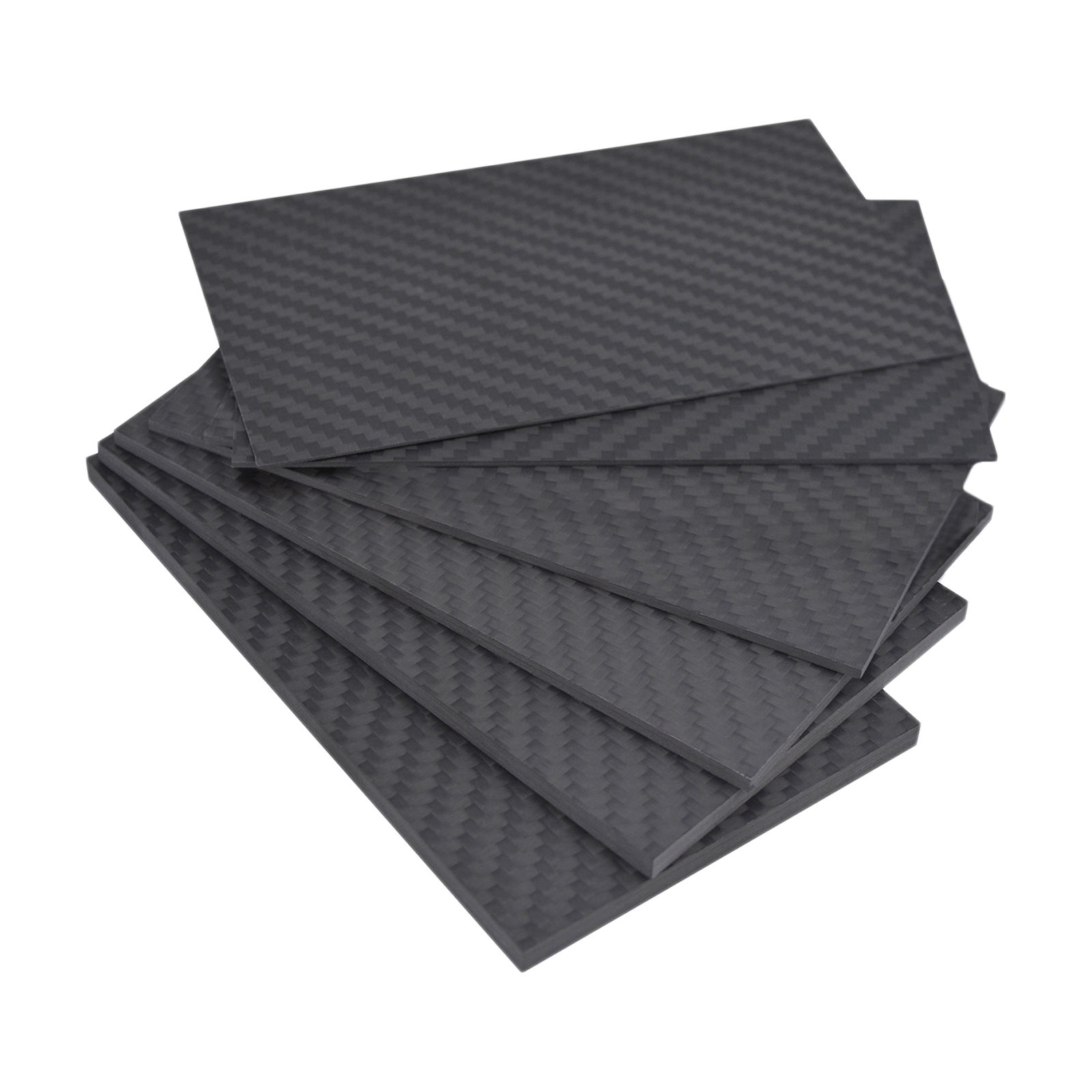 125x75mm 0.5MM/1.0MM/2.0MM/3.0MM 3K Carbon Fiber Plate Plain Weave Panel Sheet (Glossy Surface)