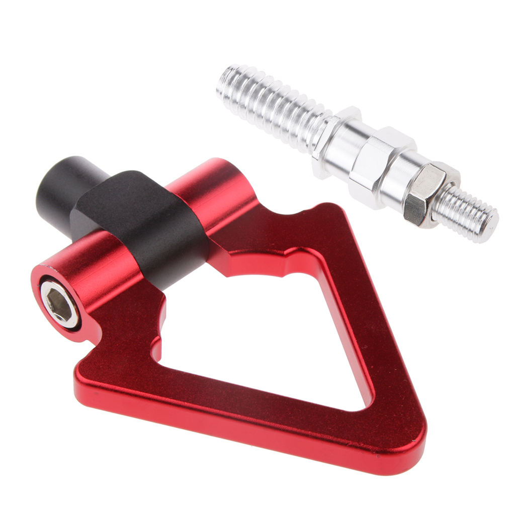 Red Racing Tow Towing Hook Screw On For  European Car Auto Trailer