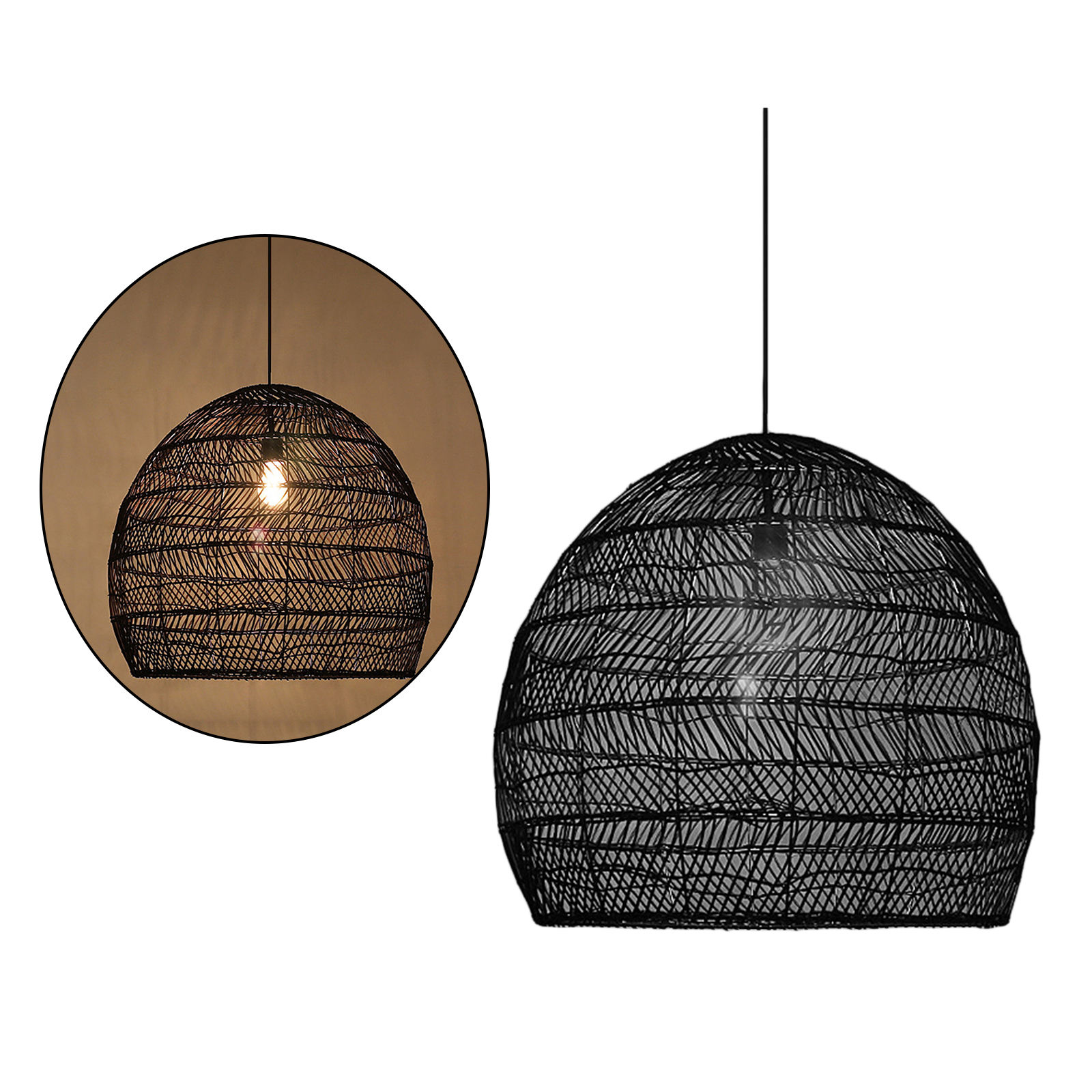 Japanese Bamboo Lamp Shade Ceiling Hanging Light Shade Chandelier Lampshade for Home Bedroom Tea Room Decorations