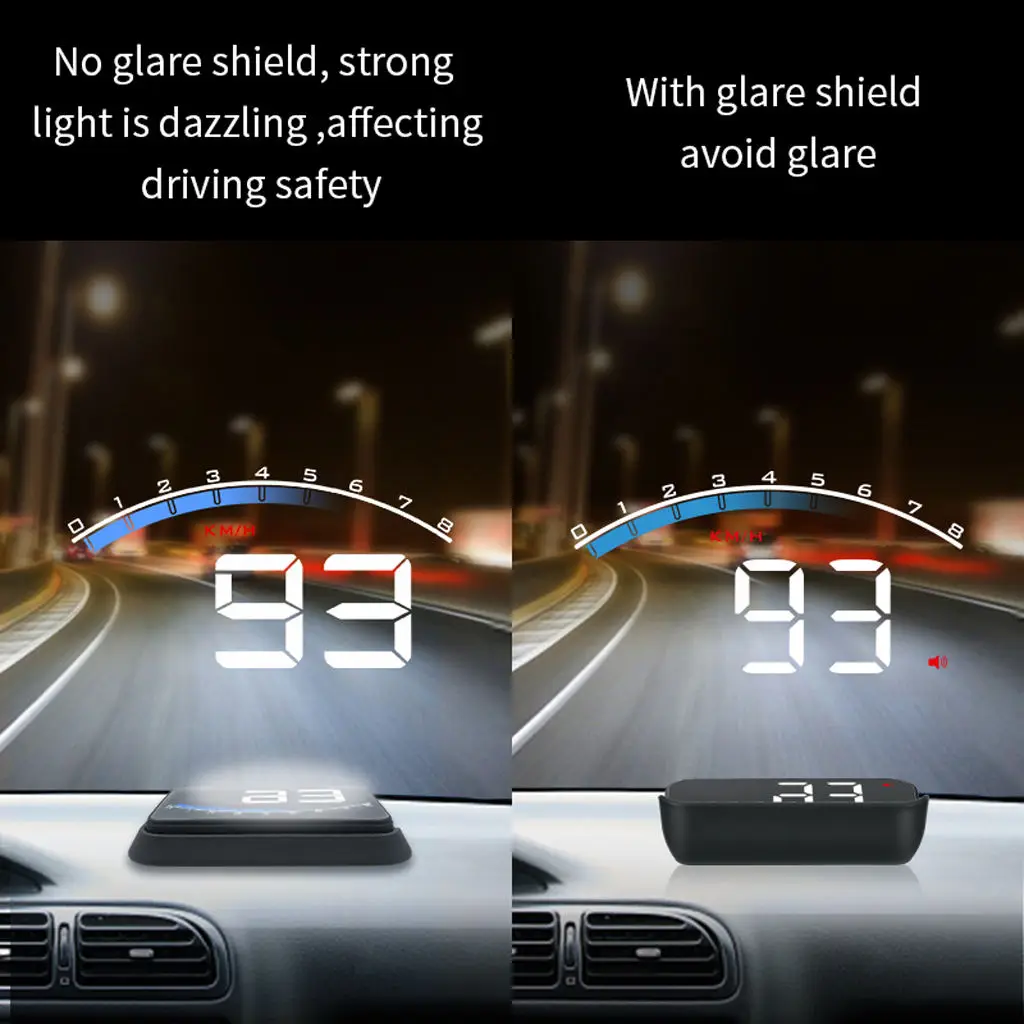 Digital Car M6S Speedometer Odometer Head Up Display Overspeed Warning Alarm HUD