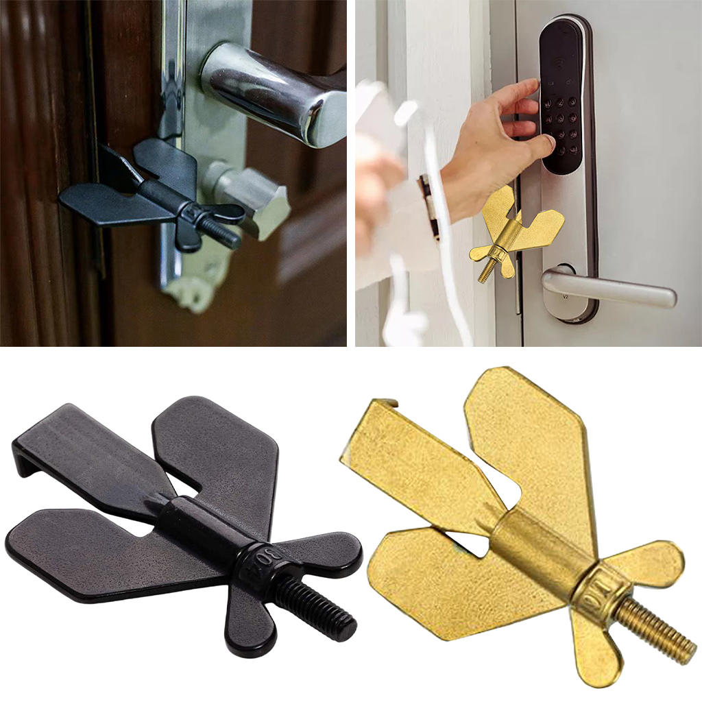 304 Stainless Steel Small Portable Door Lock for Travel Hotel Security Bedroom Safety Locks Protector Personal Protection