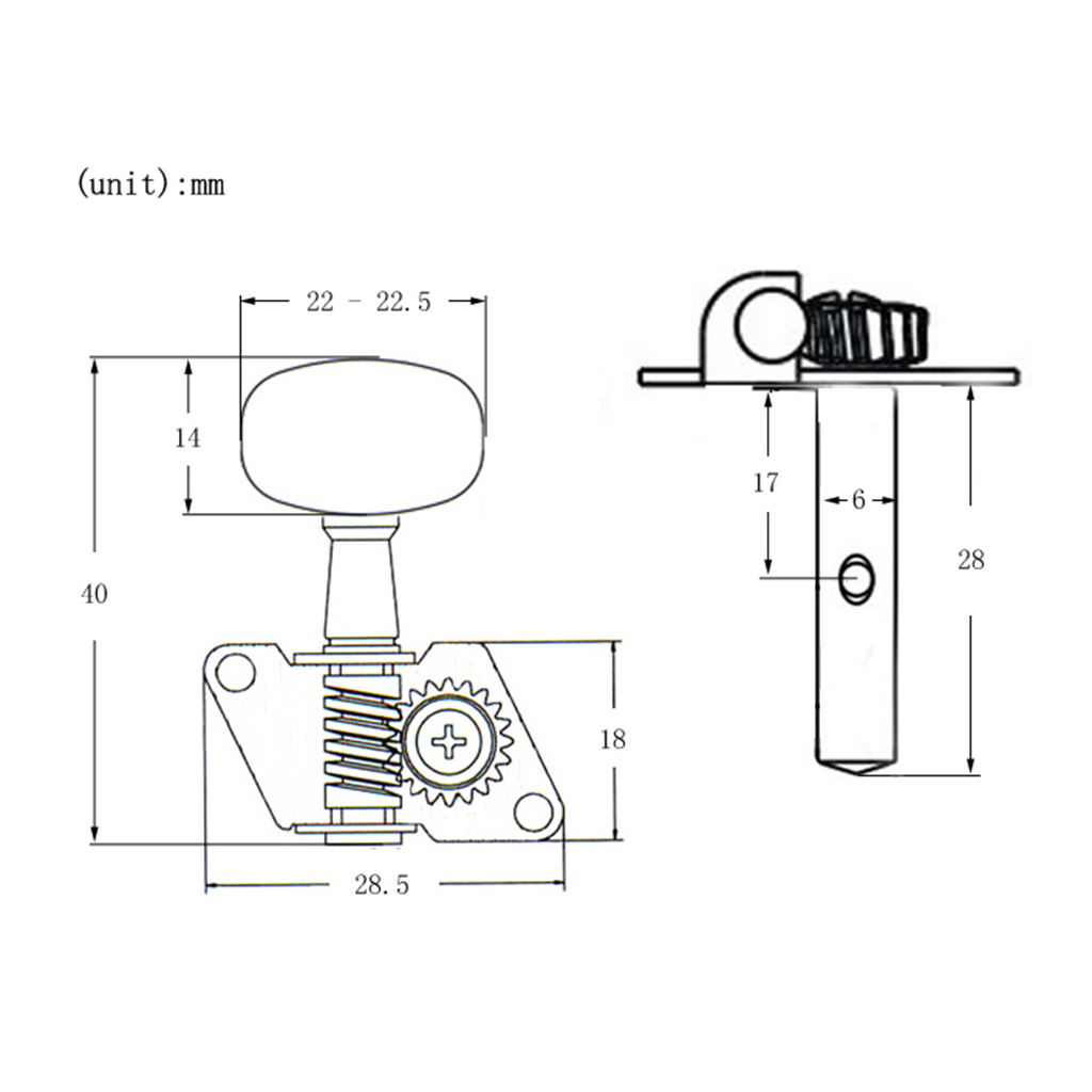 3L3R Open Gear Guitar Strings Tuning Pegs for Classical Acoustic Guitars