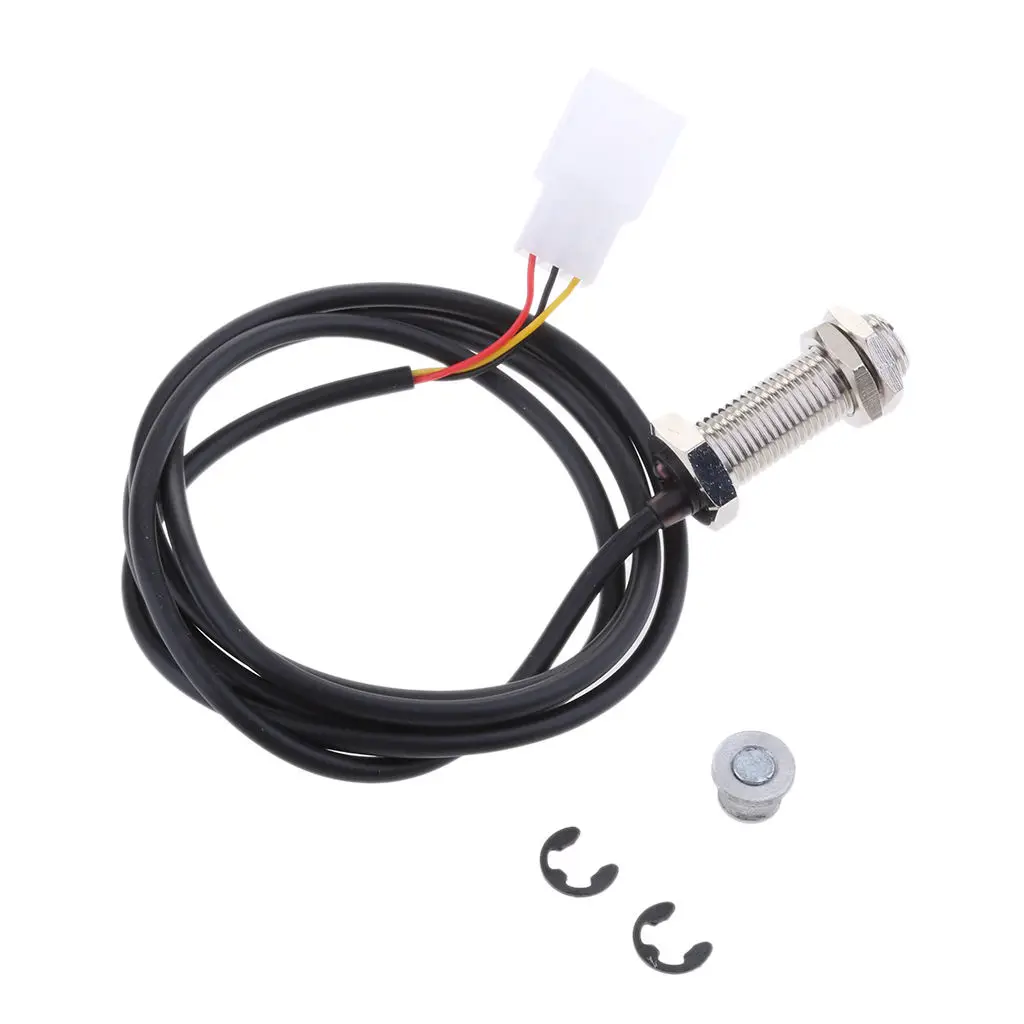 Odometer Sensor Cable With 2 Magnets For ATV Scooter Motorcycles Digital Odometer Speedometer Tachometer 3 pins Sensor Cable
