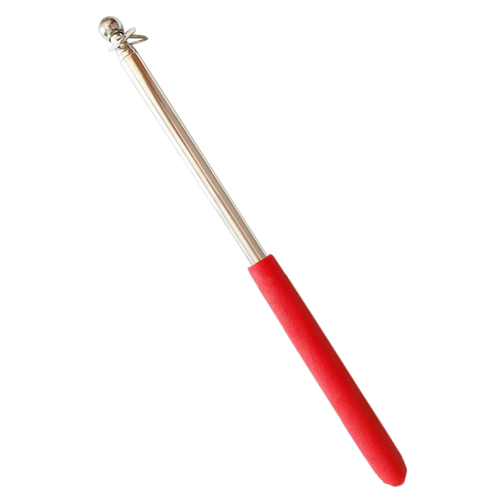 1m Telescopic Stainless Steel Flagpole Banner Flagpole Guide Pole for School Teaching Tour Guide Parades Stadium Events