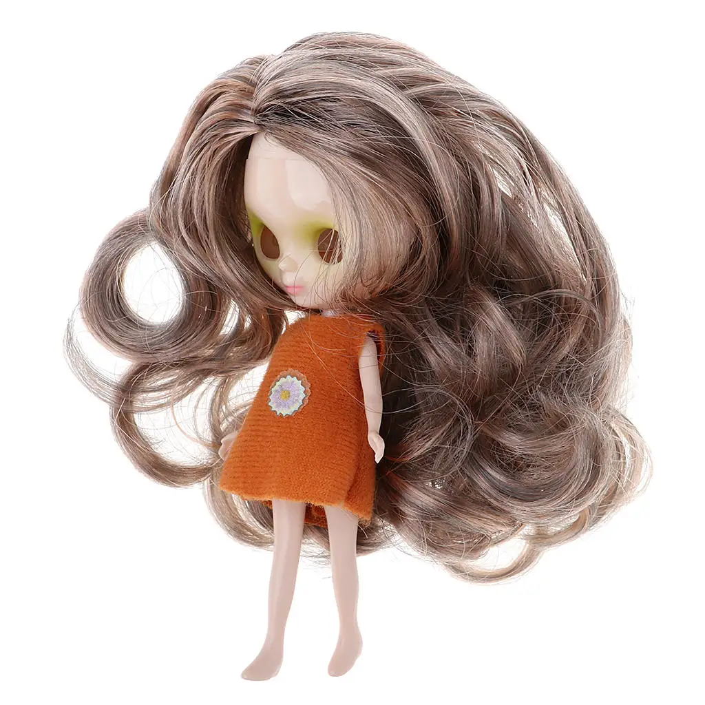 11cm Doll Makeup Faceplate Without Eyeball & Jointed Body for Mini Blythe