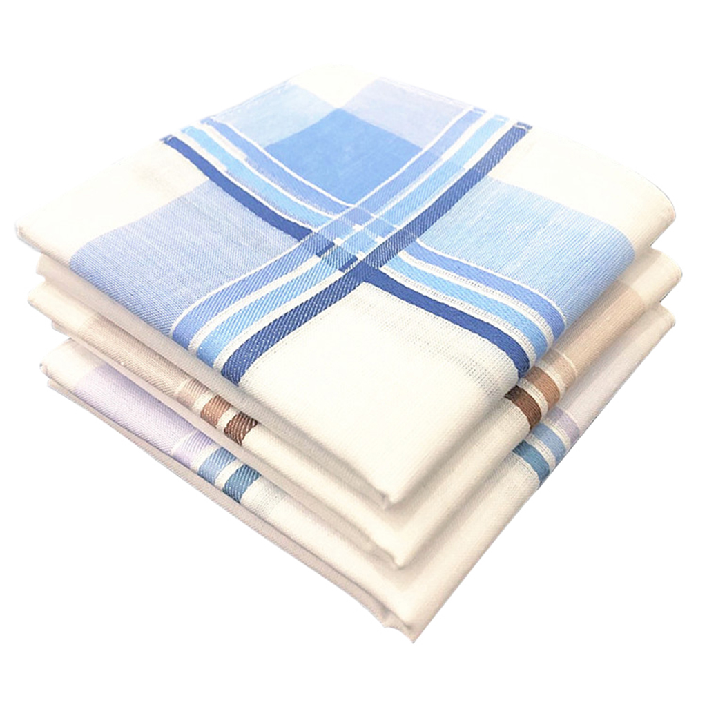 12 PCS Vintage Check Pattern Handkerchiefs 100% Cotton  Square Hankies
