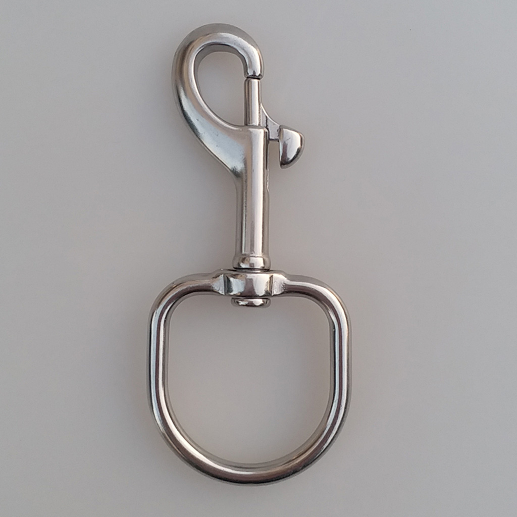 Stainless Steel Swivel Eye Bolt Snap Hook Marine Grade Single Ended Diving Clips for Scuba Diving Camera Strap/Keychains