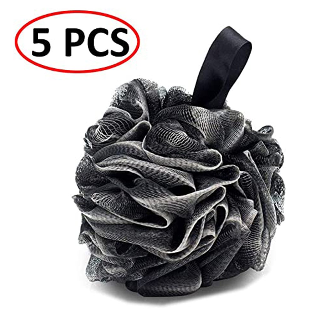 Best of 5Pcs Men'S Black Bath Flower Bamboo Charcoal Bath Ball Deep Cleansing Soft And Fluffy Fine Mesh Bath Ball Reviews & Tips