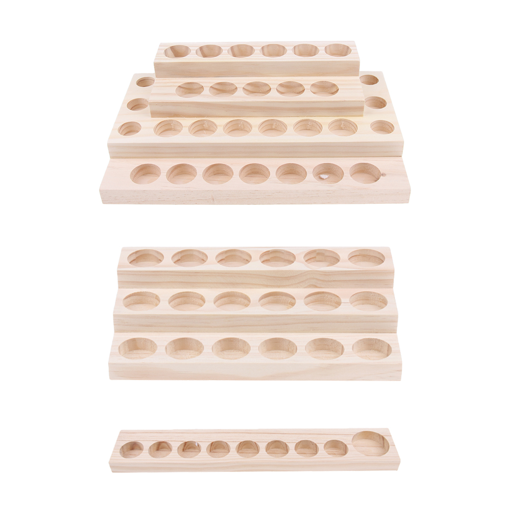 Aromatherapy Essential Oil Display Storage Organizer Rack Stand Holder Wood