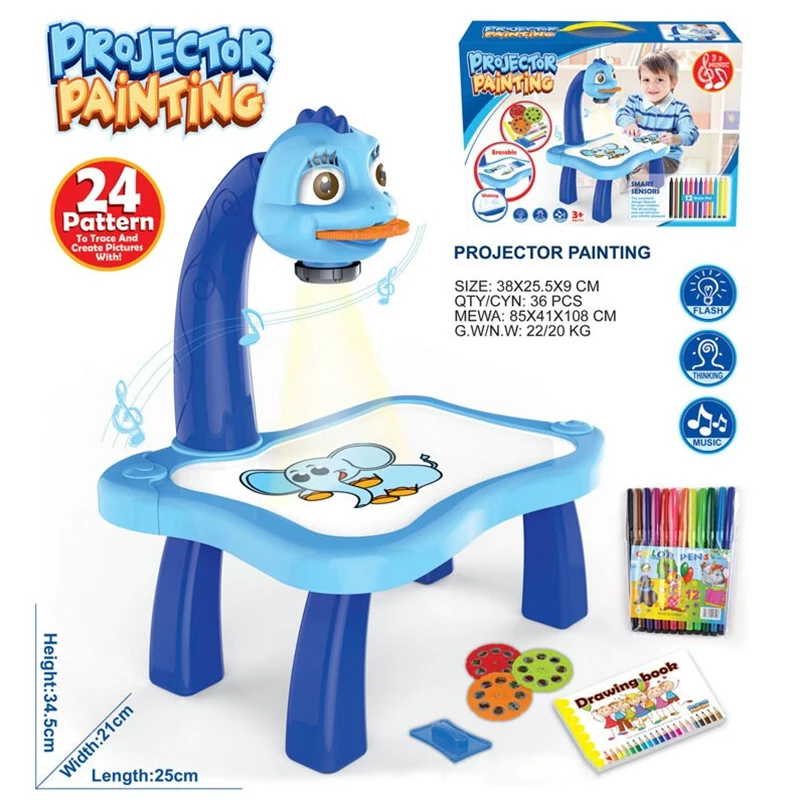 Projecteur led para enfants, mesa de dessin