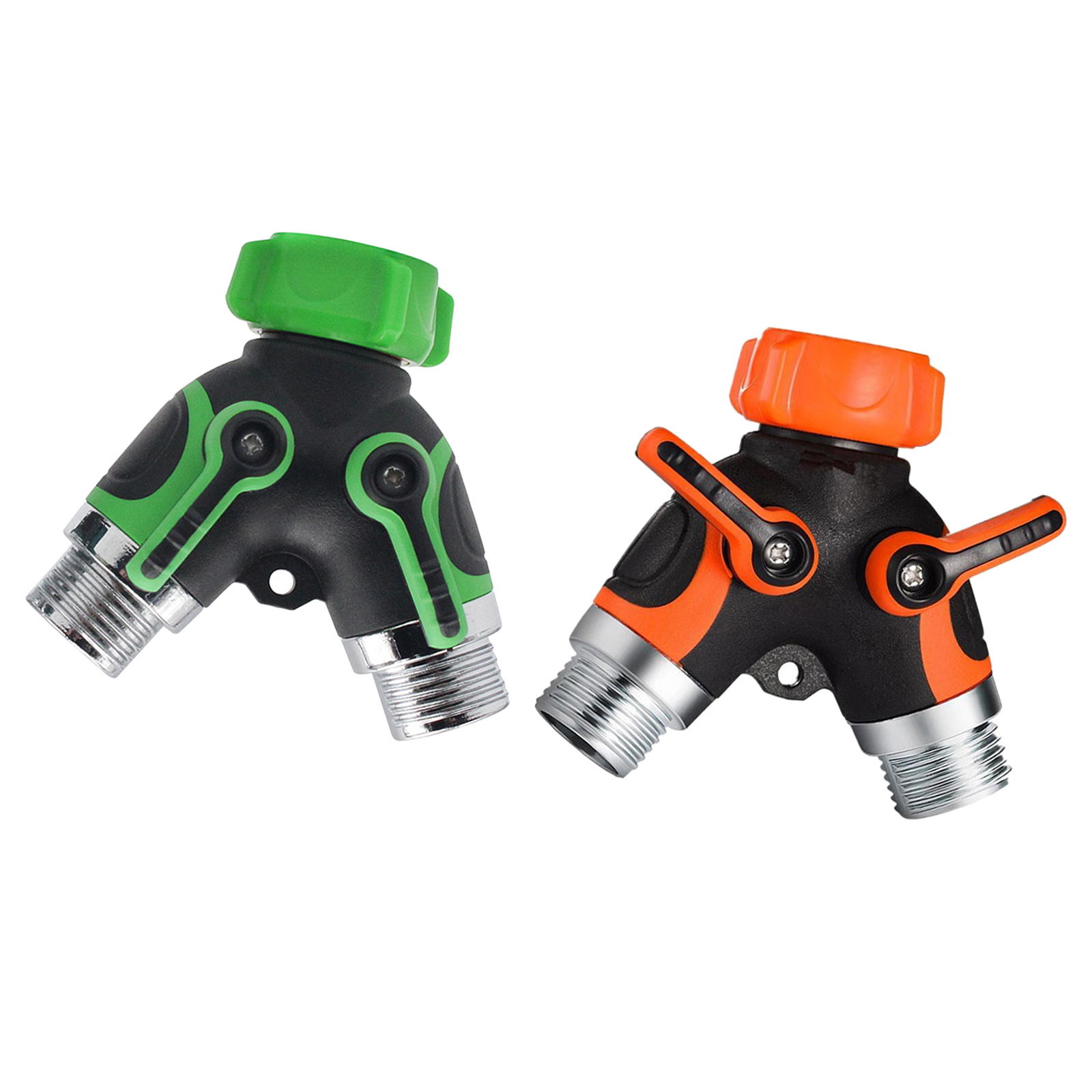Garden Water Hose Splitter 3/4 Inch Y Shape Valve Water Pipe Connector Pipe Easy Grip Smooth Long Handle