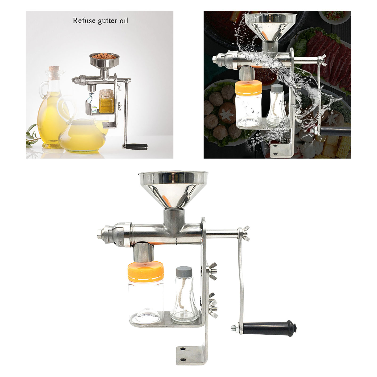 Manual Oil Press Machine Oil Extractor Hand Press Oil Expeller for , Walnut Seeds,  Seeds, Peanut Seeds