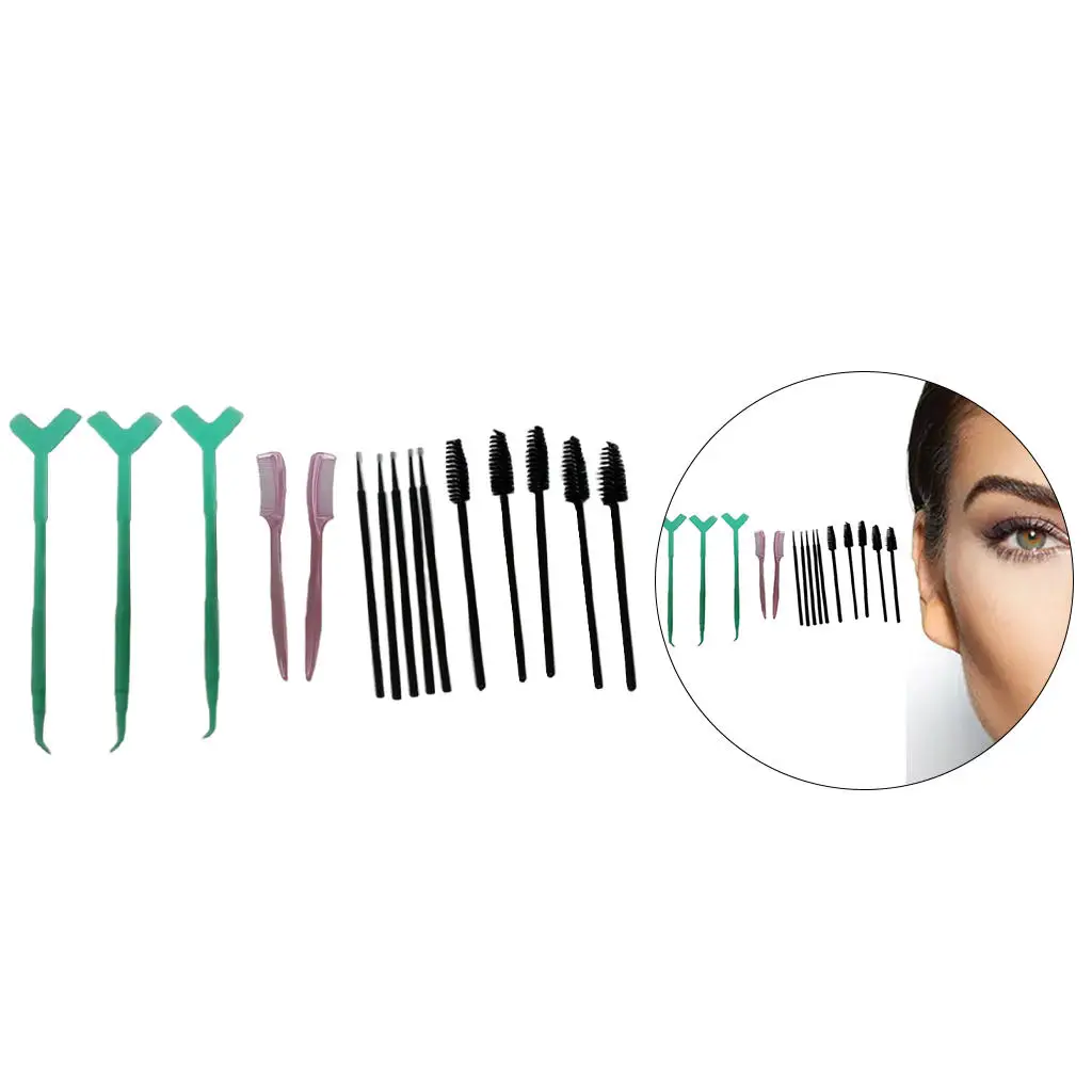 15Pcs Brow Perming Professional Y-Shaped Brushes Long Lasting for Novices Brow Lifting Style Eyebrow Perming Shaping