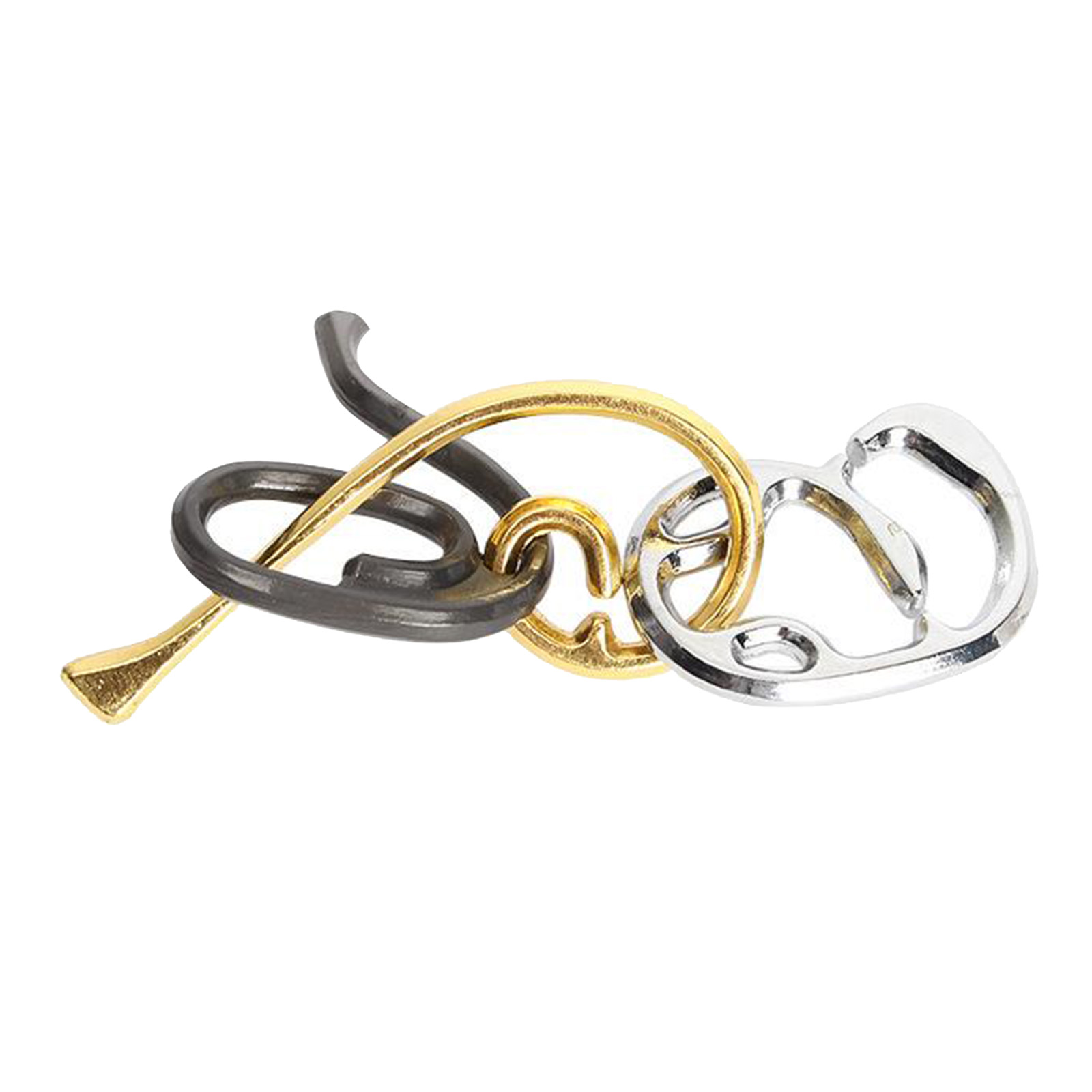 IQ Brain Teaser Lock Toys 3D Alloy Interlocking Puzzles Games Small Size