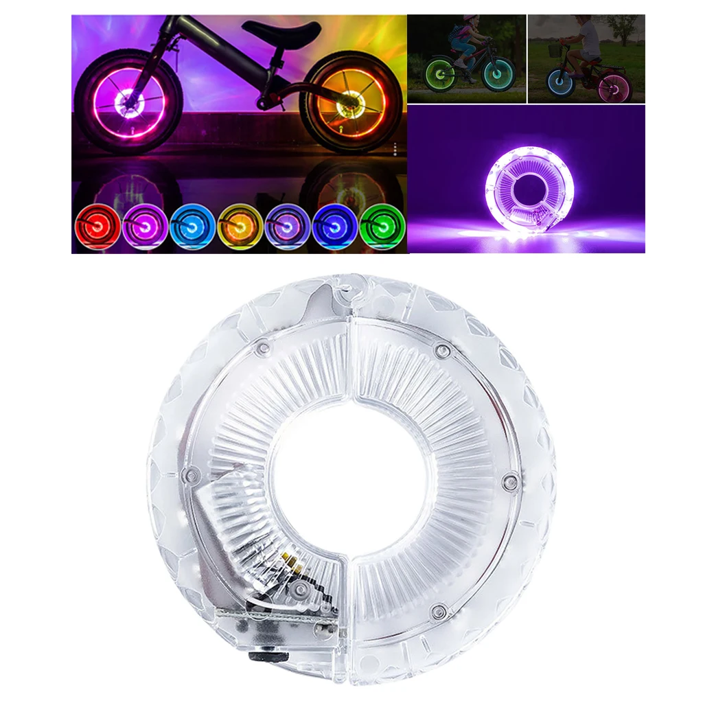 12 LED Rechargeable Bike Wheel Hub Lights Waterproof USB Cycling Spoke Lights Bicycle Safety Warning Decoration Accessories