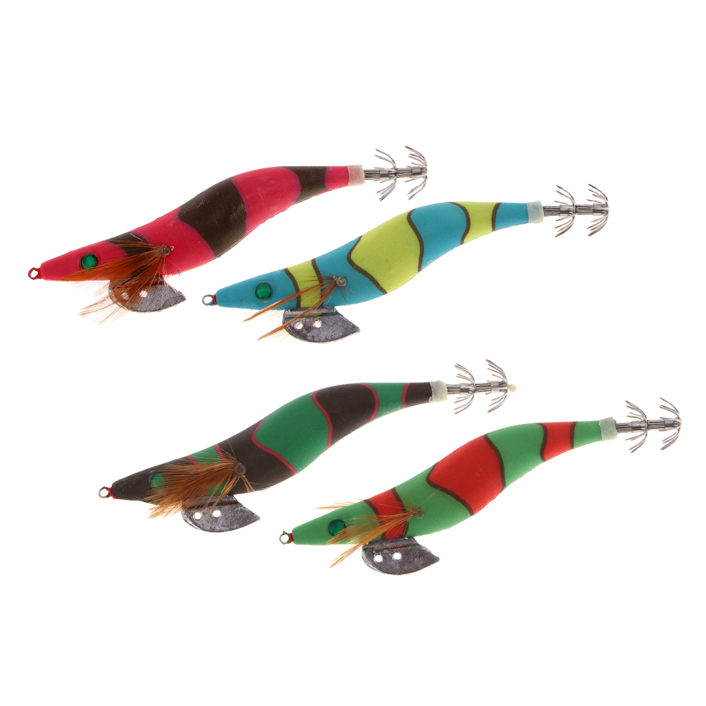 Glow in The Dark Luminous Fishing Lures Bait Squid Shrimp Jigs Hooks 13.5cm