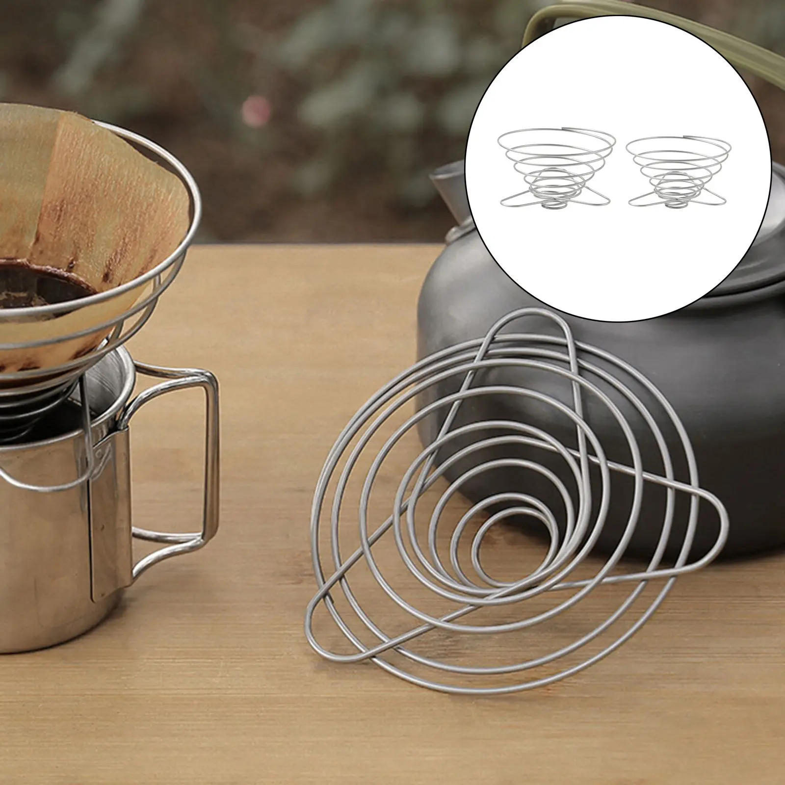 Pour Over Coffee Dripper Foldable HELIX Style Lightweight Coffee Maker Slow Drip for Travel Camping Restaurant Office People