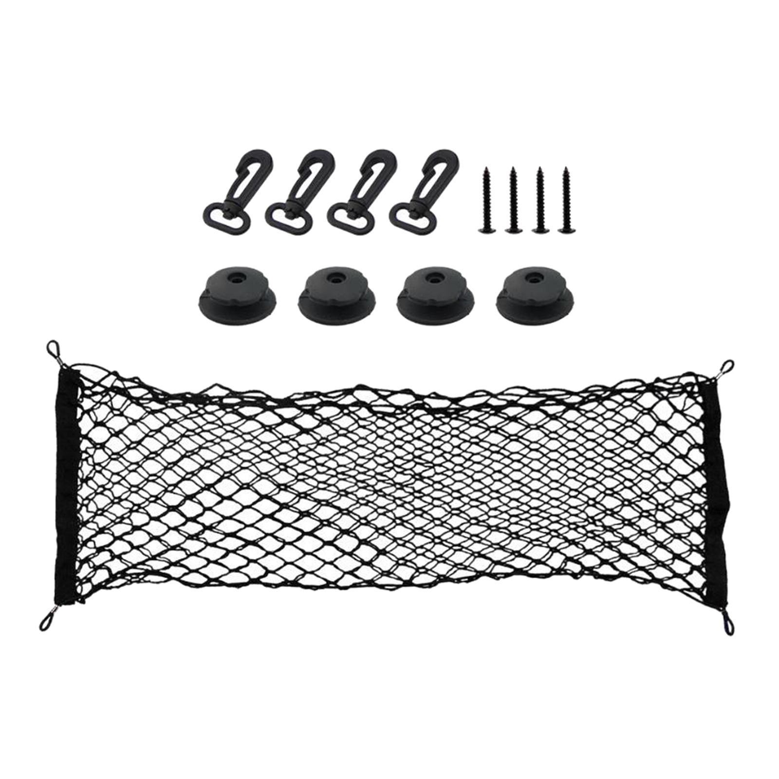 Vertical Rear Trunk Mesh Stretchable Cargo Organizer Net Pocket for Pickup Trucks, Car, SUV