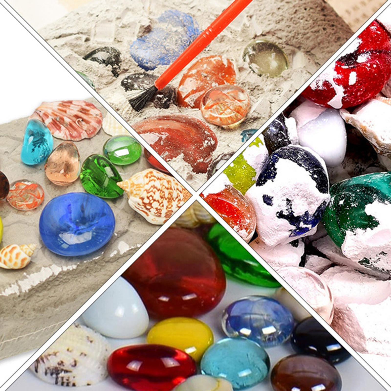 2xCrystal Gemstone Mining Digging Kit Kids DIY Excavation Treasure Toy Set