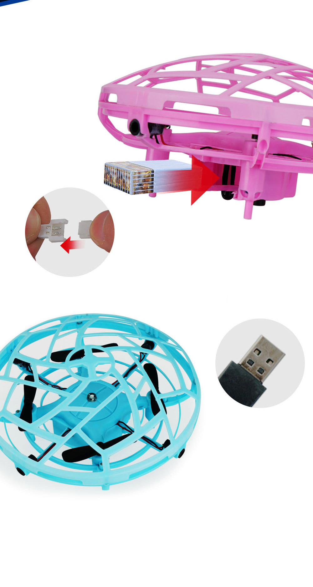 A153 Remote Control Intelligent Infrared Gesture Sensing Fouraxis UFO