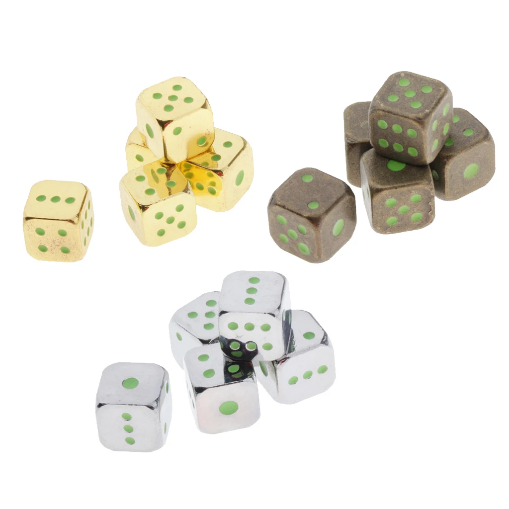 5 Pieces Bulk 8mm 6-Sided Round Corner Game Dice Glowing Dice for Board Games