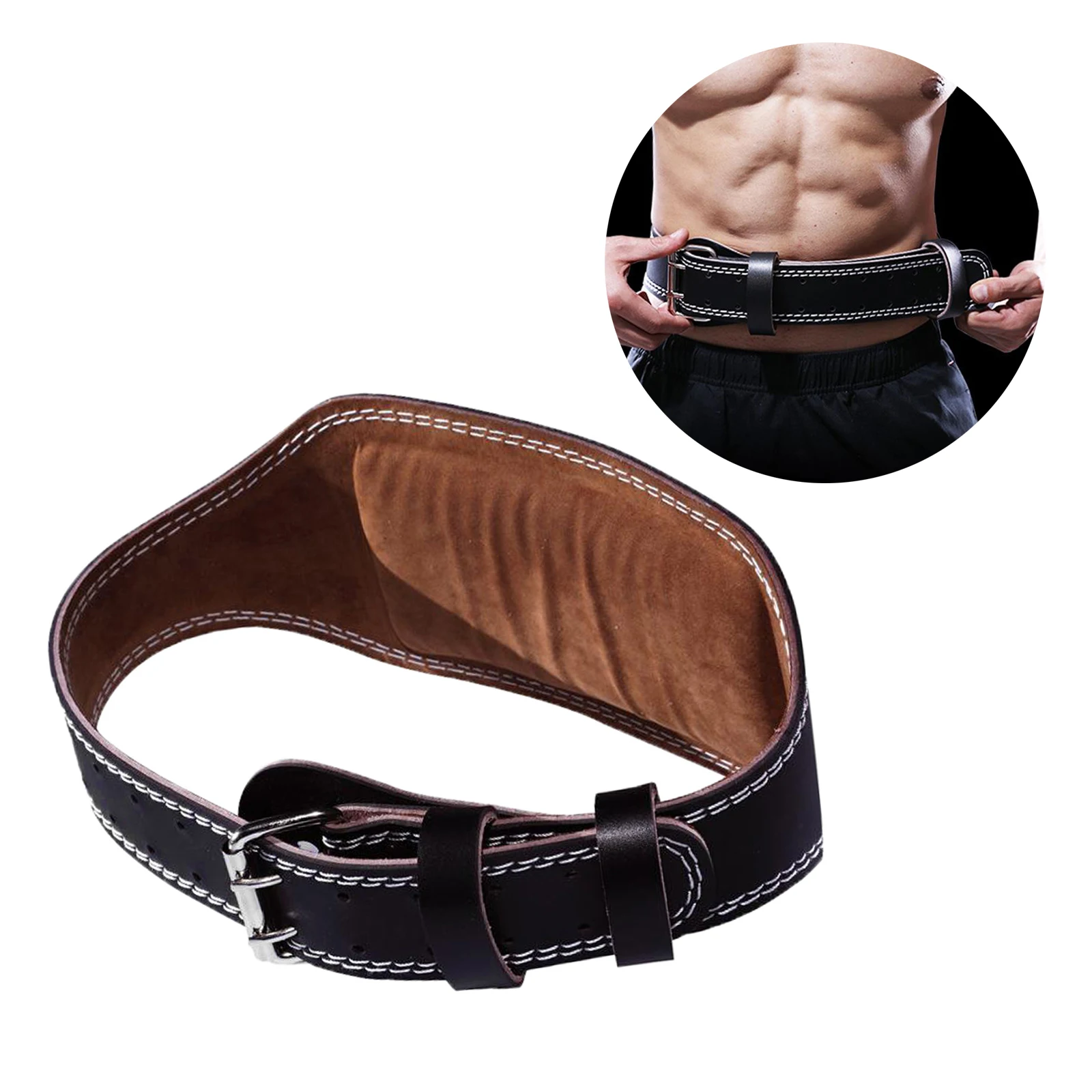 PU Leather Weight Lifting Belt Gym Fitness Crossifit Dumbbell Barbell Powerlifting Back Support Power Training for Women Men