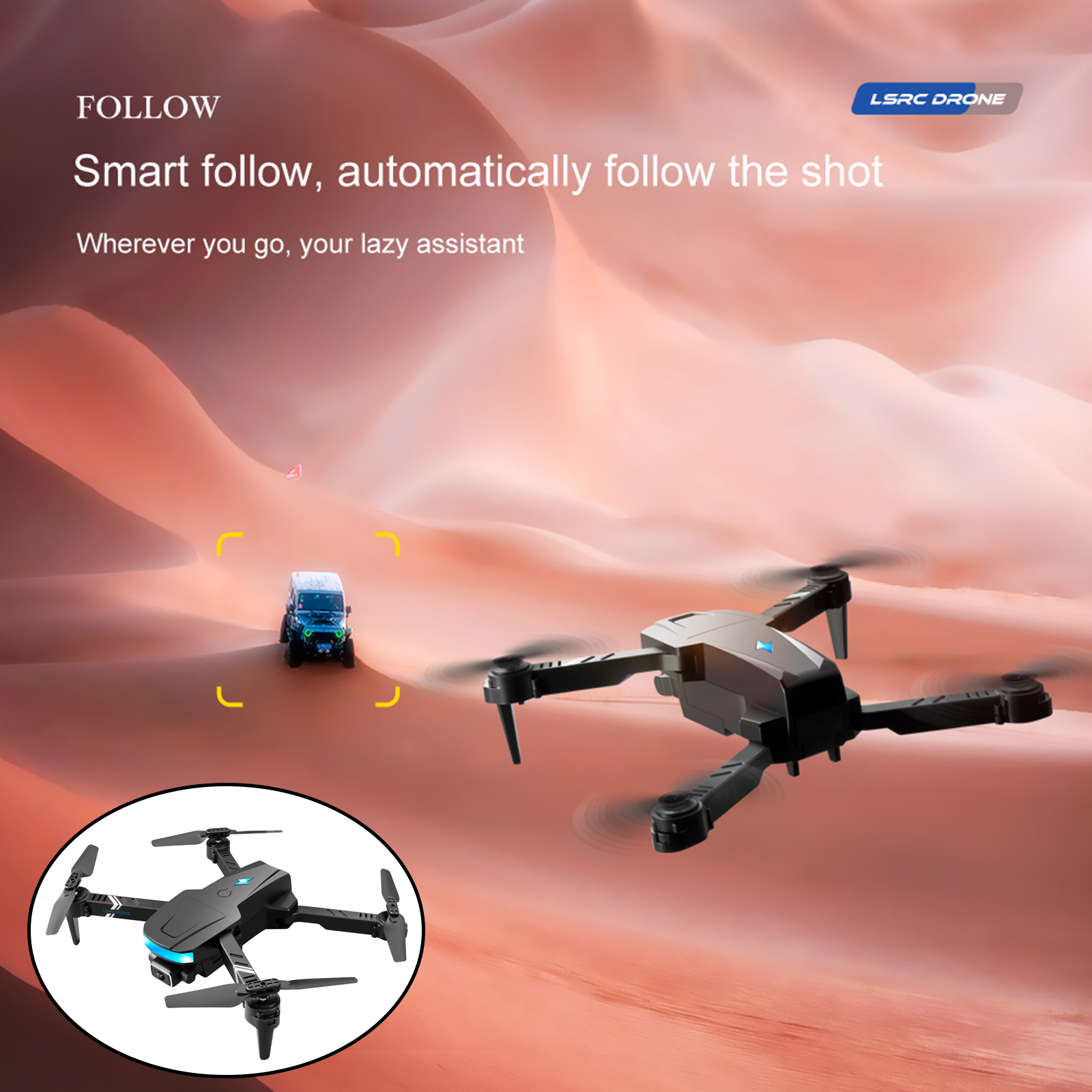 Foldable GPS Drone 4-Axis Gimbal Brushless Motor Dual Camera 1.2Km Long Distance Quadcopter Live Video