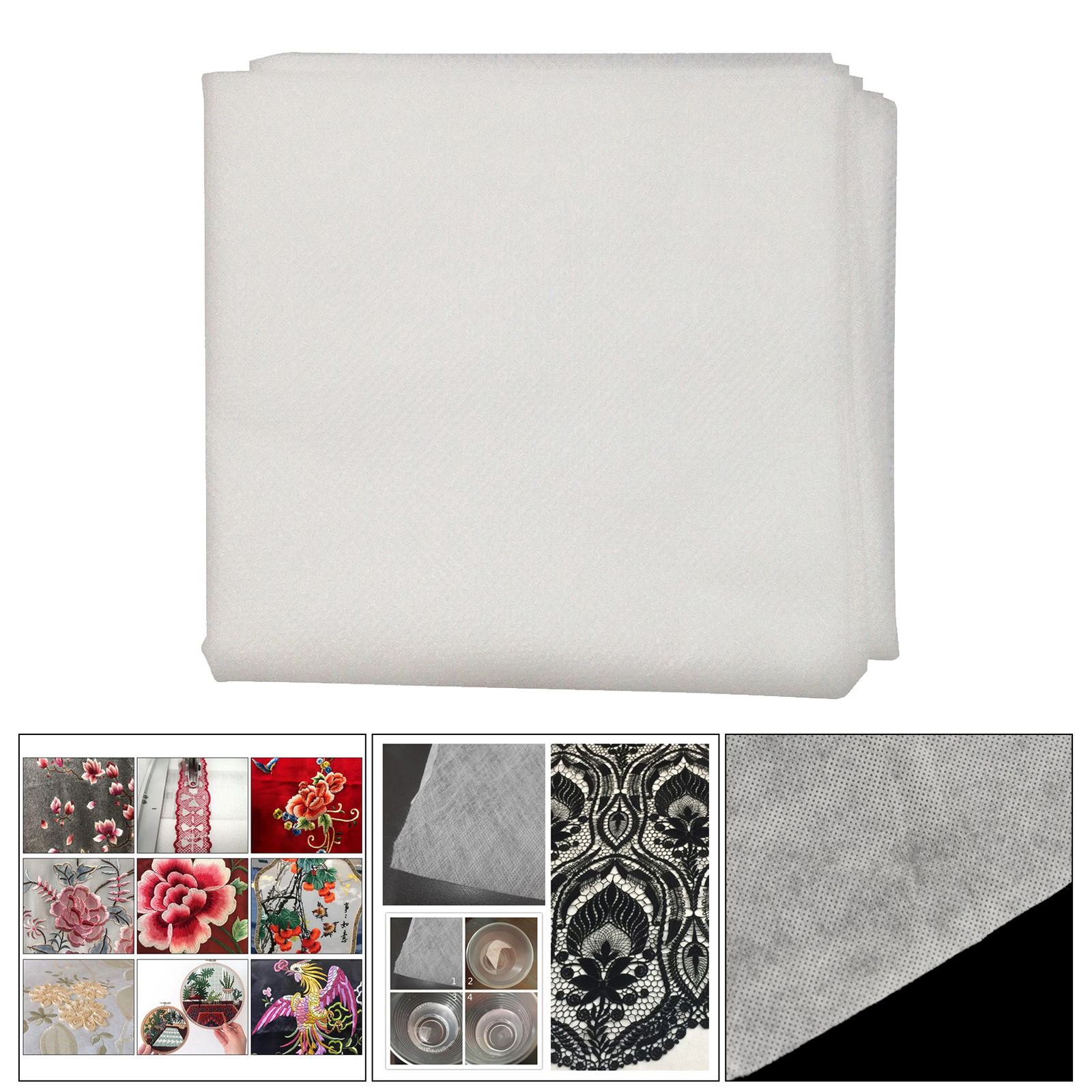 Water Soluble Stabilizer for Embroidery Backing , Wash Away Embroidery Stabilizer for Machine Embroidery Stabilizer Hand Sewing