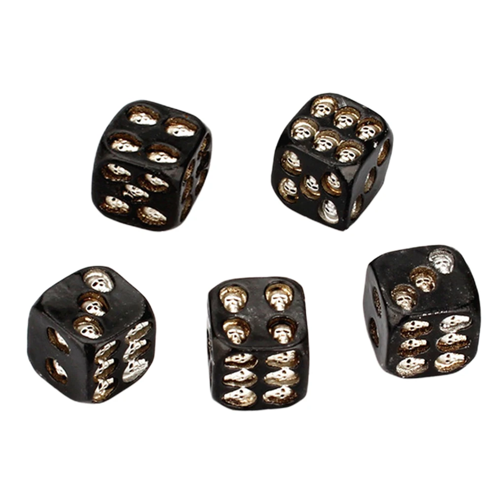 5pcs Party Cool Skull Dice 6-Sided KTV Party Entertainment Pool Leisure Toys Props Game Dice DND Dice