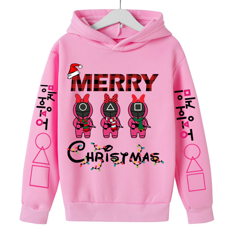 Autumn/winter Sweater Squid Game Fashion Boys Girls Hoodie Sweatshirts Holiday gift Christmas Clothing Children's Clothing