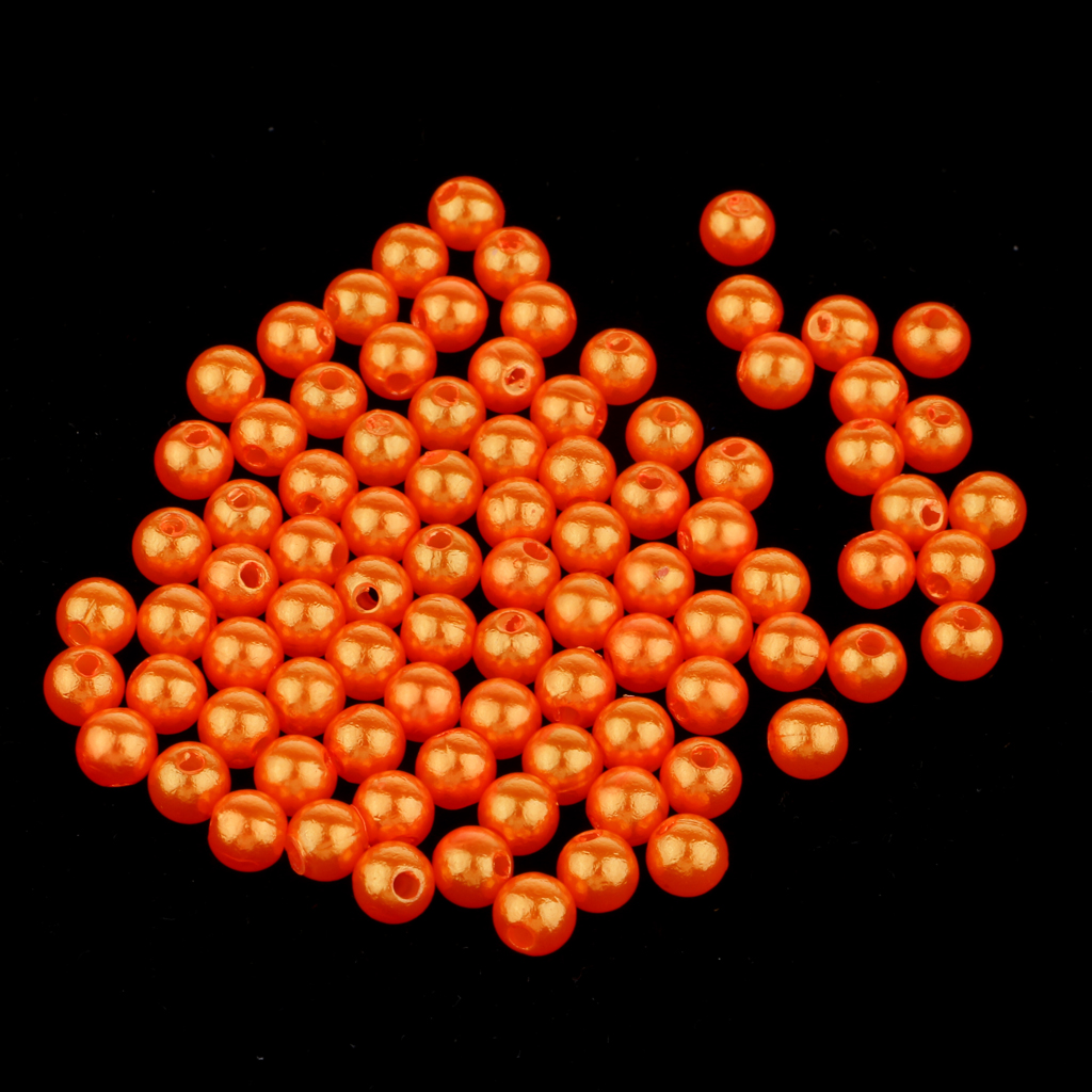 60 Pieces 8mm Floating Fishing Rig Bead Beans Carp Fishing Tackle Two Colors
