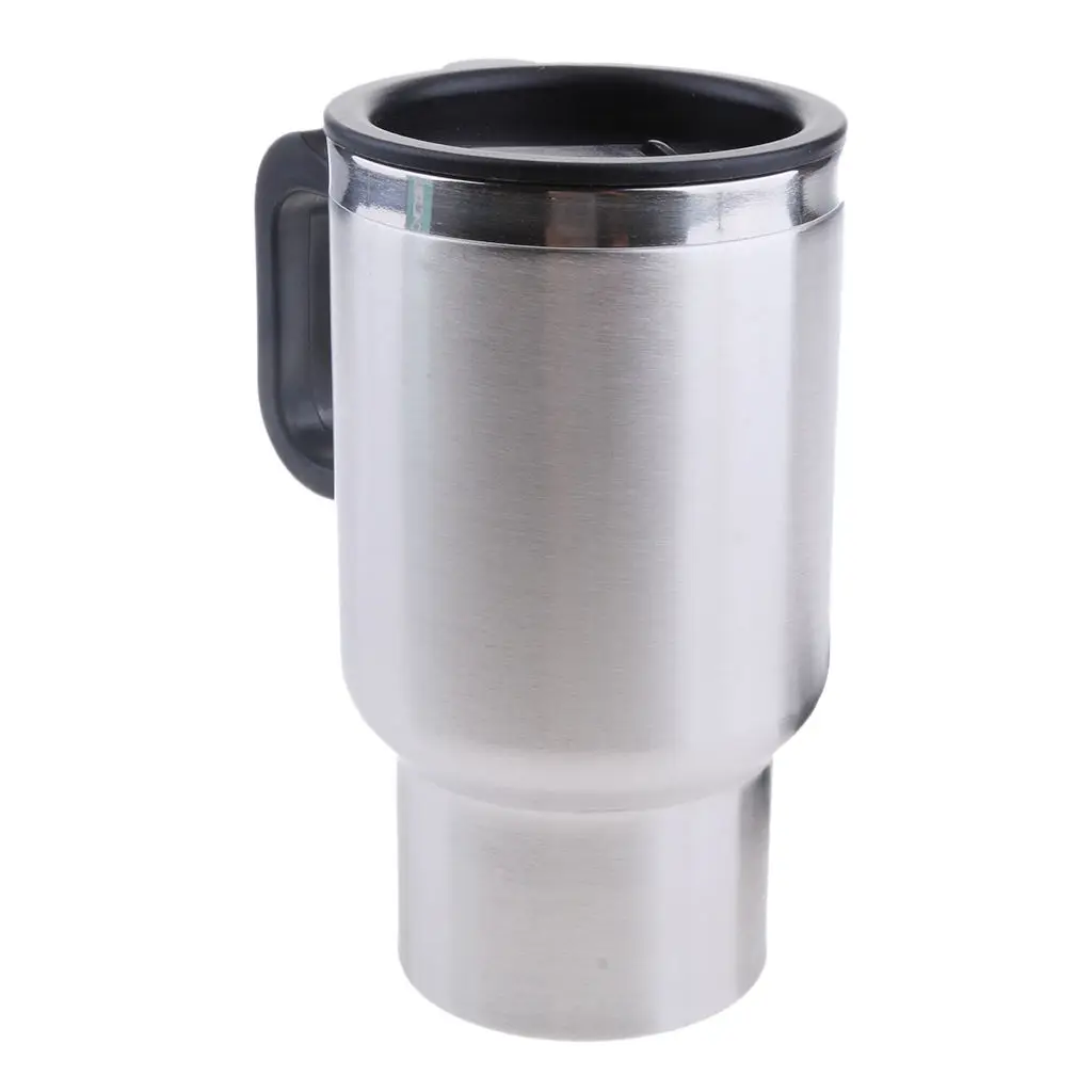 500ML12V Car Heating Cup Drink Water Kettle Electric Heated Mug Cup Bottle With Lighter Cable Stainless Steel Travel Coffee Mug