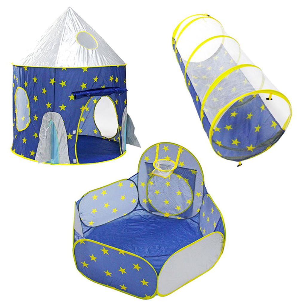 3 In 1 Children Kids Play Tents  Up Tunnel Tent Indoor Outdoor Toys