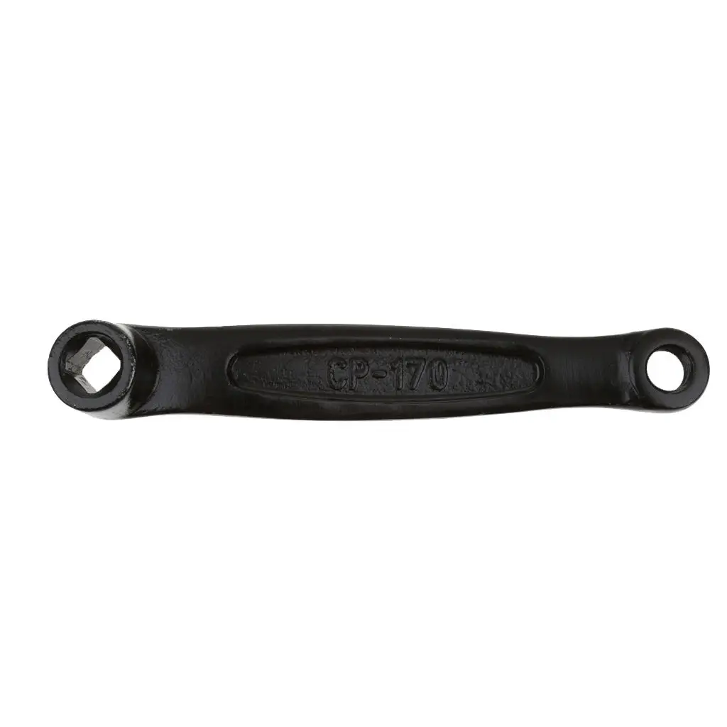 Bike Bicycle 170 mm Black Steel Iron Left Crank Arm with Prismatic Hole