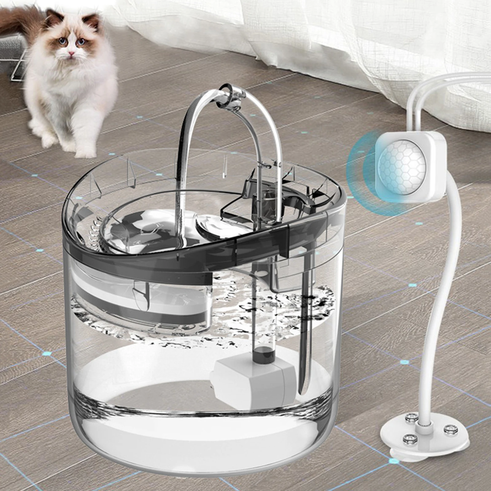Automatic Cat Water Fountain With Faucet Cat Dog Water Fountain Water Dog Water Dispenser for Pet Healthy Drinking Fountain