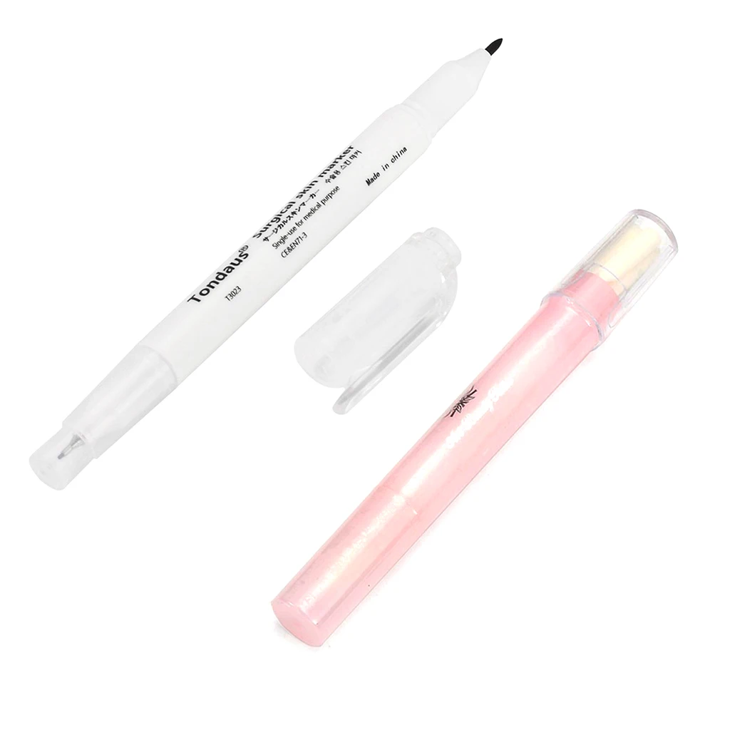 Permanent Tattoo Eyebrow Skin Marker Pen Eraser with Measuring Ruler Set