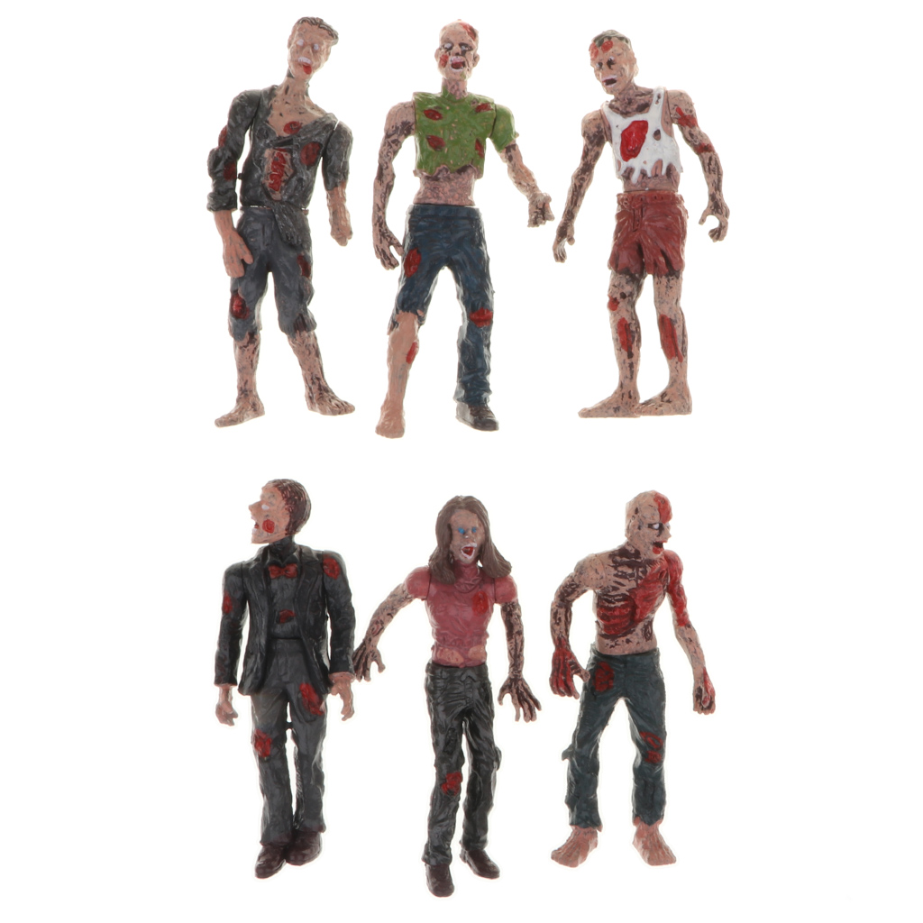 6pcs 4 Inches Walking Corpse Figures Doll Movie Characters Toy Kids Children Action Figure Toys Collectible Zombie Figures