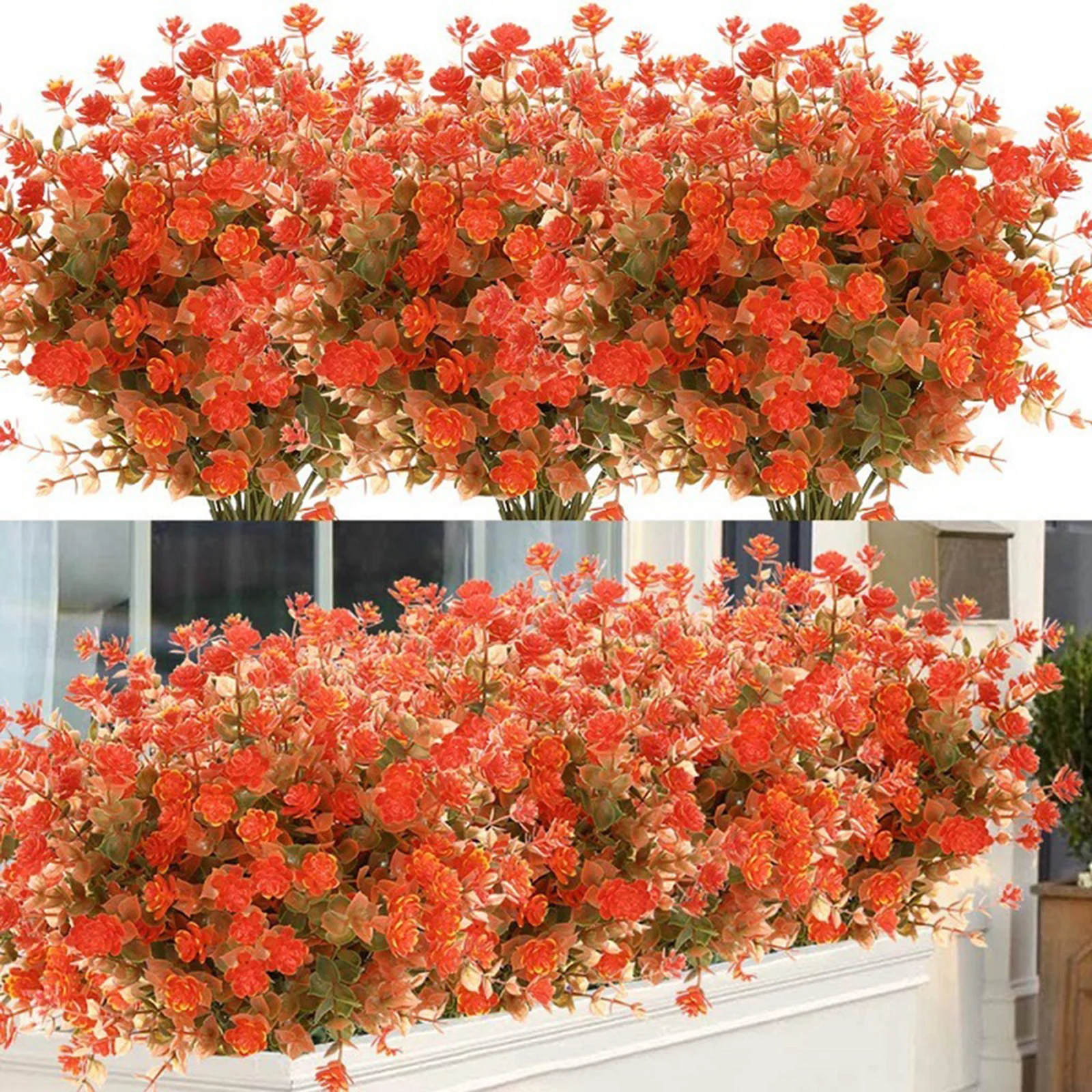 12 branches artificial flowers plants for garden bushes fake flower faux plant for home shop decoration