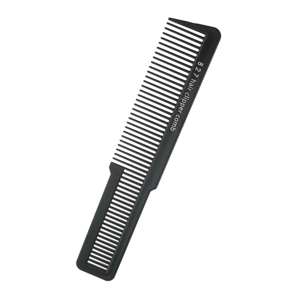 Pro Salon Barber Flat Top Clipper Detangler Styling Comb White/Black