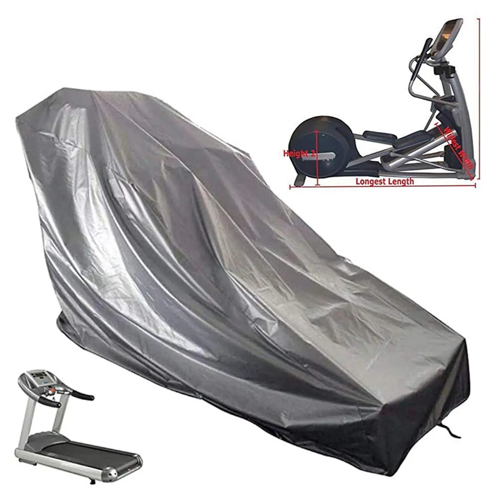 Treadmill Cover Protective Multipurpose UV Proof Dust-Proof Portable Exercise Bike Cover Fitness Equipment Cover