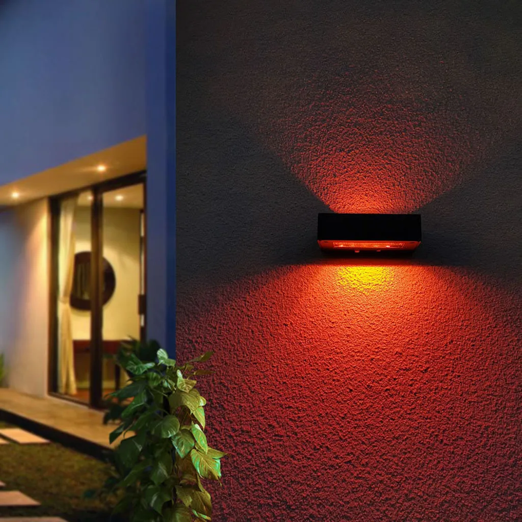 LED Waterproof Wall Lamp Solar Lights Lighting Mounted Modern Wall Sconces Stairway Hallway Outside Outside Porch Accents