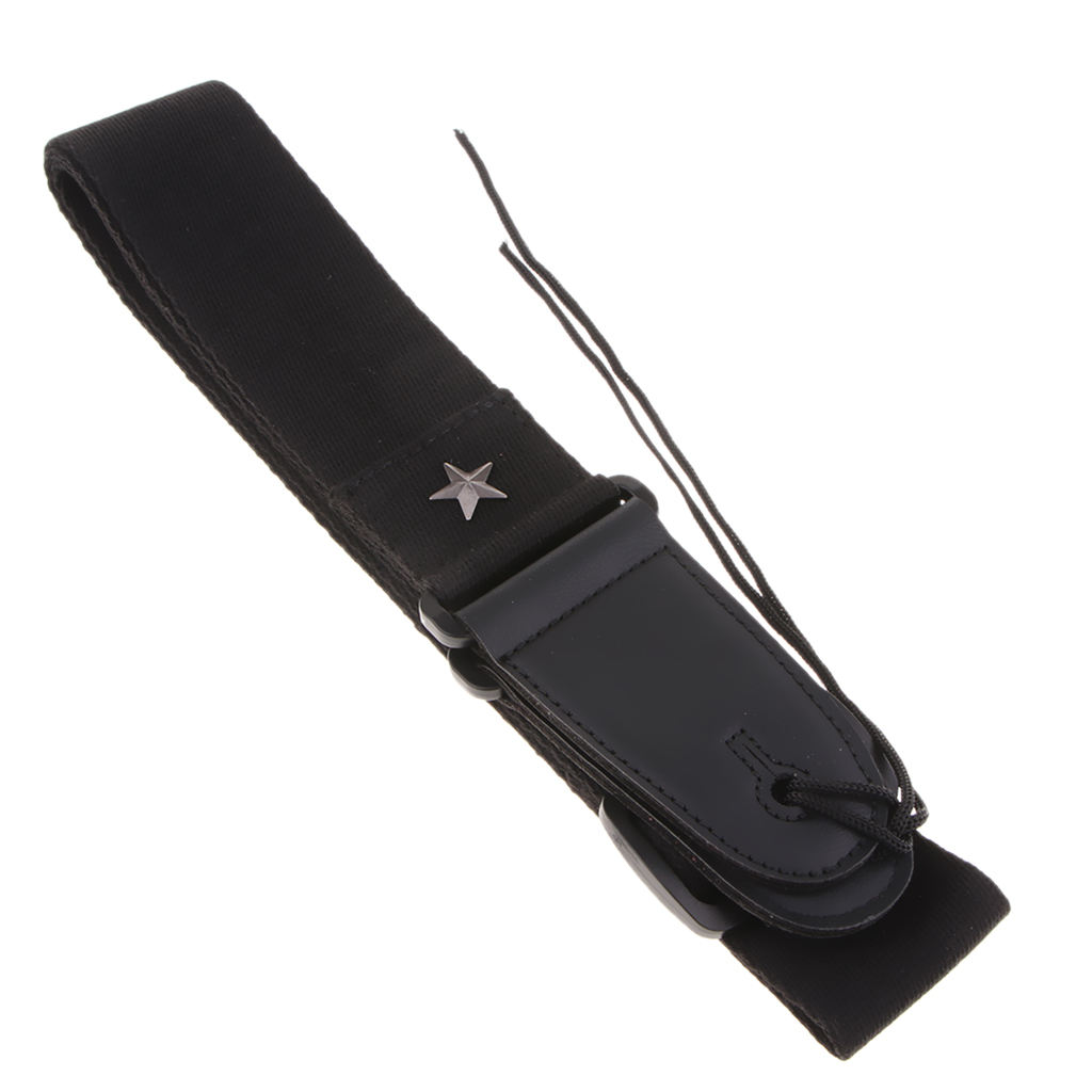 Fashion Guitar Strap,  Five-pointed Star Leather Guitar Belt, Wide Adjustment Range 90 -115cm
