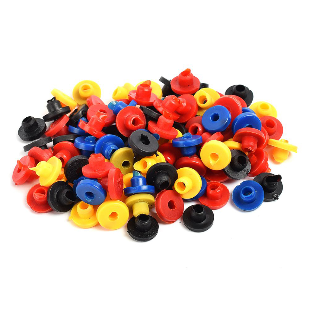 100pcs Silicone  Machine Needle Armature Bar Half Grommets Nipples Set