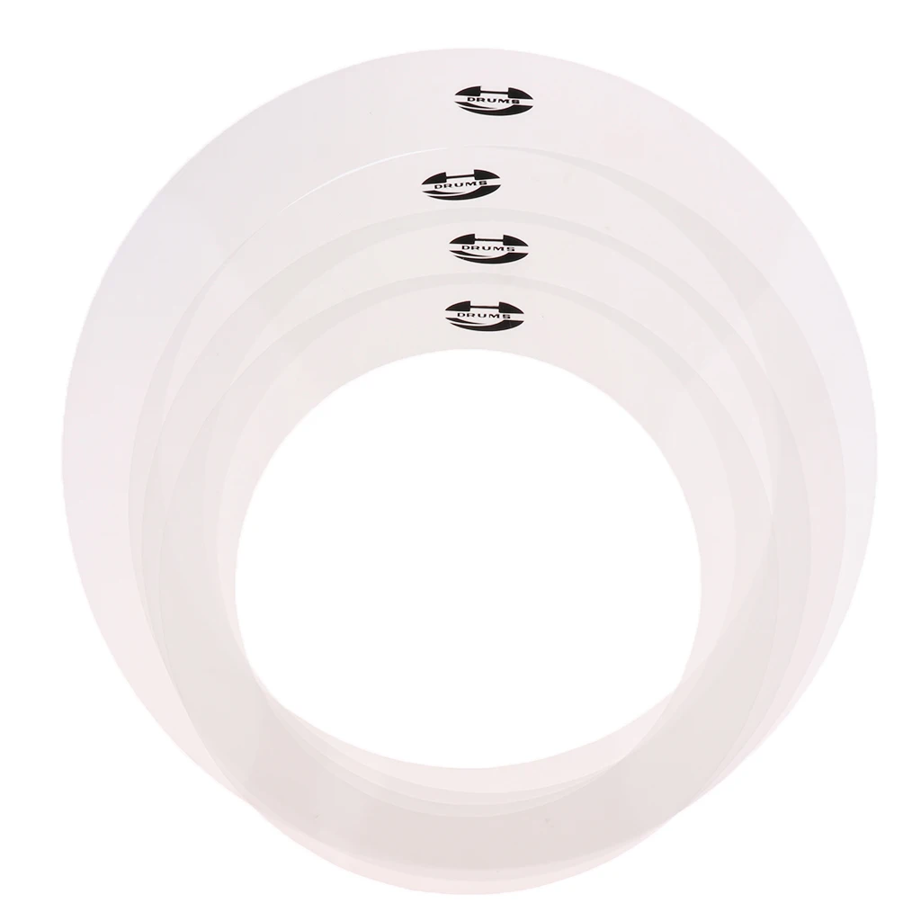 Perfeclan 4 Pack Drum Muffler Dampening Rings Tone Control 10'' 12'' 14'' 16'' for Drum Set Accessories