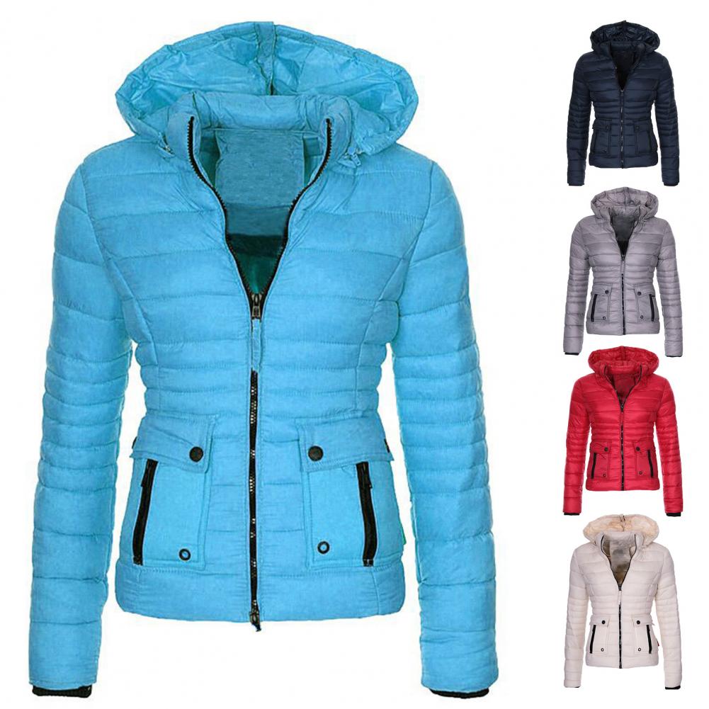 Resistente ao Desgaste Feminina para Baixo Fabuloso Feminino Jaqueta Cabolsa Acolchoado Zíper 3 Moda Feminina