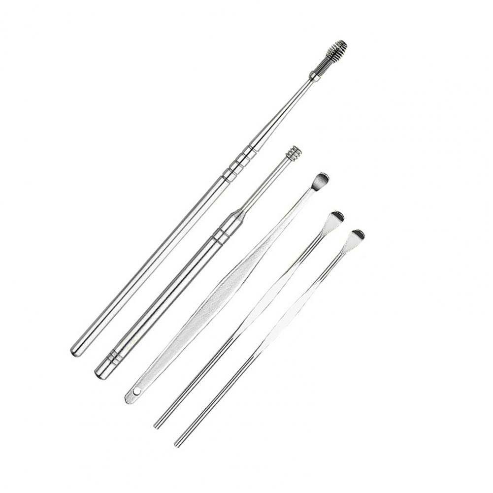 🔥 5Pcs Ear Wax Pickers Stainless Steel Earpick Wax Remover