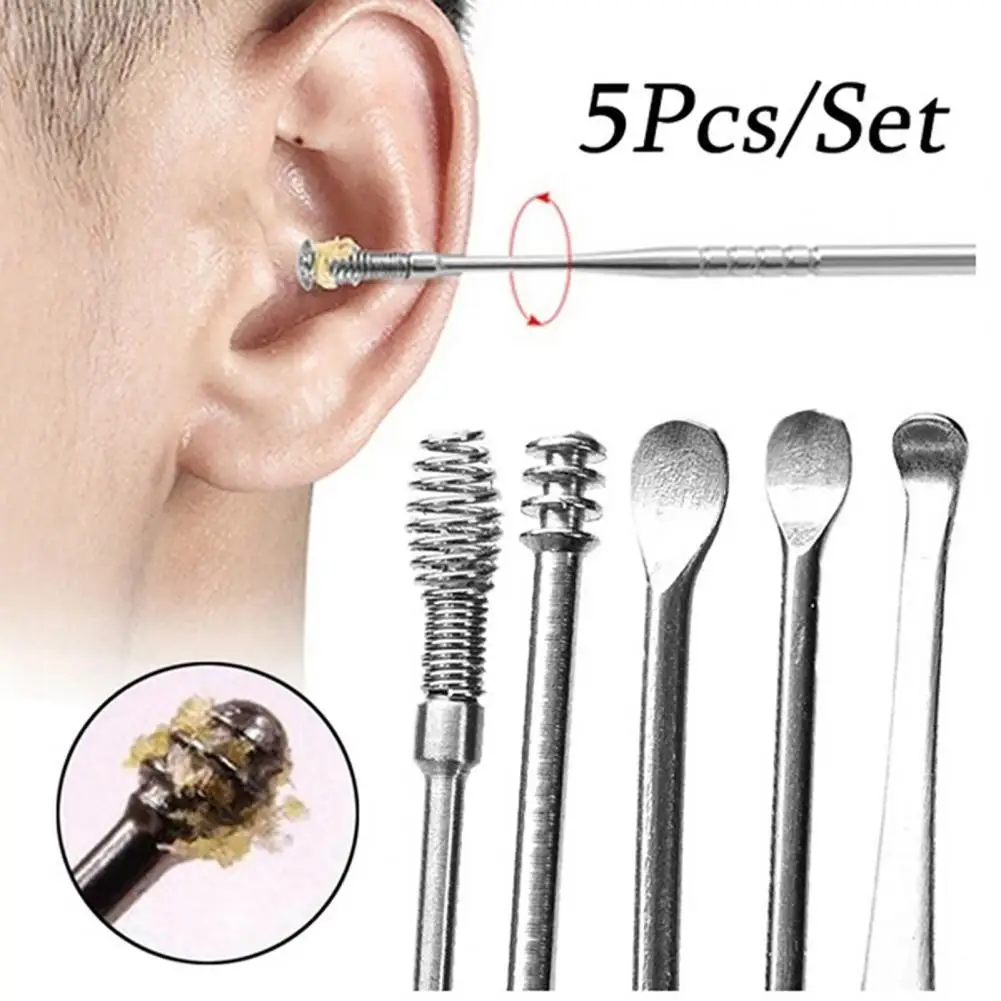 K2 Portable Ear Picks Spoon Brass Ear Pickers Wax Removal Curette Keychain Pen K2B 