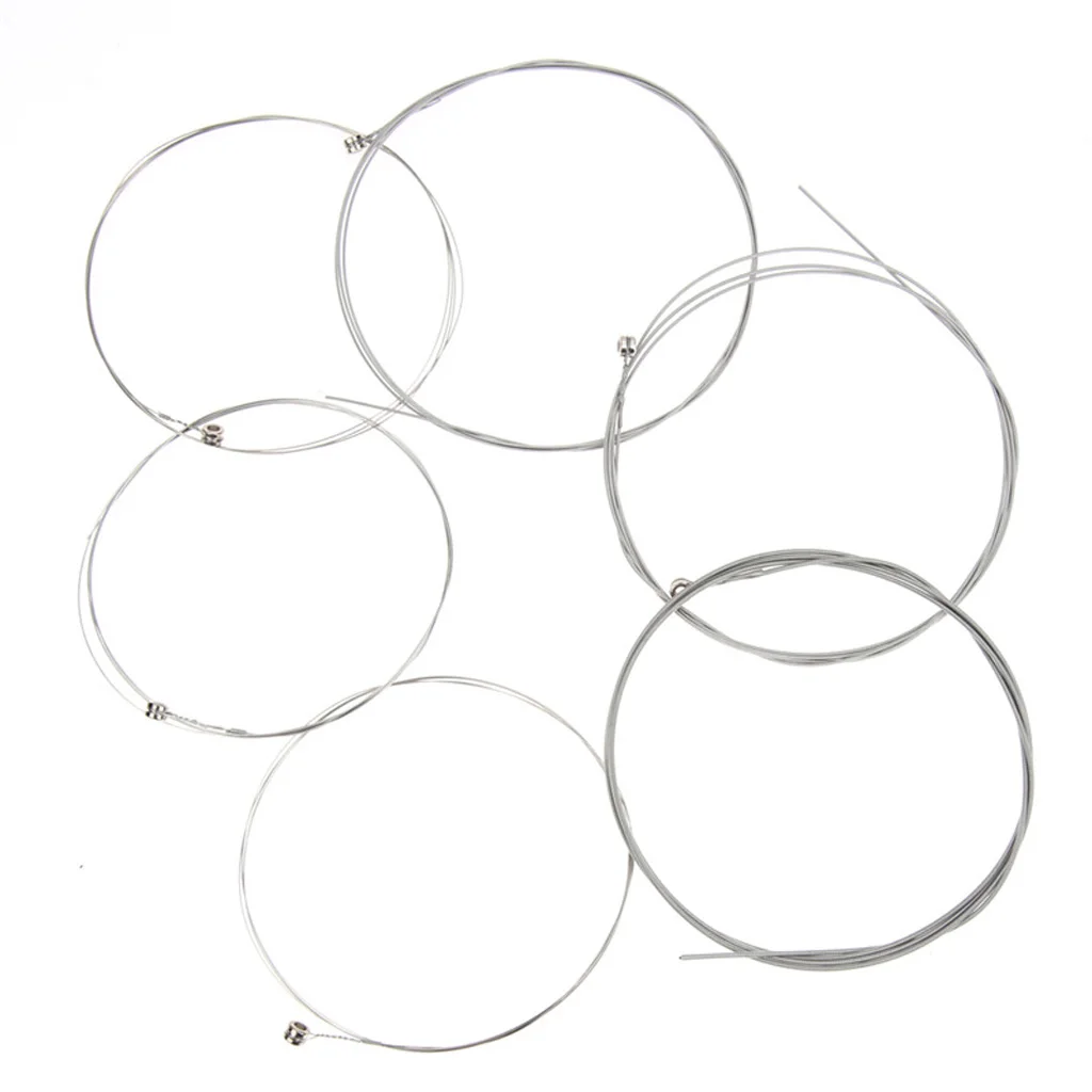Tooyful Durable 6 Pieces Stainless Steel Replacement Strings Set for Electric Guitar Musical Instrument Parts 010-046